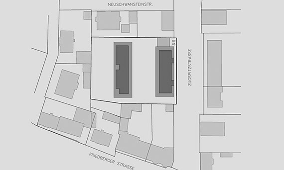 Ein herrliches, weitläufiges Grundstück im Herzen Hochzolls, des beliebten Augsburger Stadtteils, wurde so entwickelt, dass dort Lebensräume ges